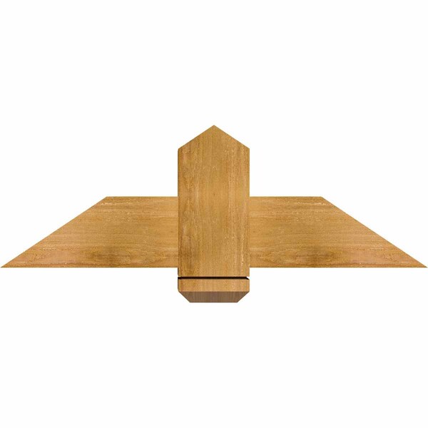Ekena Millwork Eugene Rough Sawn Timber Gable Bracket, Western Red Cedar, 36"W x 12"H x 6"D x 6"F, 8/12 Pitch GBW036X12X0606EUG00RWR - main